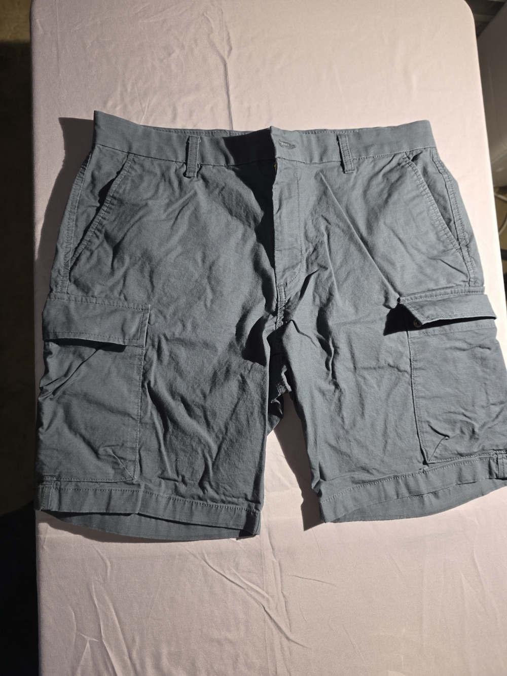 Dockers Men's Athletic Cargo Shorts in Slate Blue 8.5" Inseam